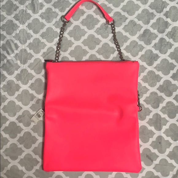 Express NWTs Neon Pink Chain Bag - Picture 2 of 4